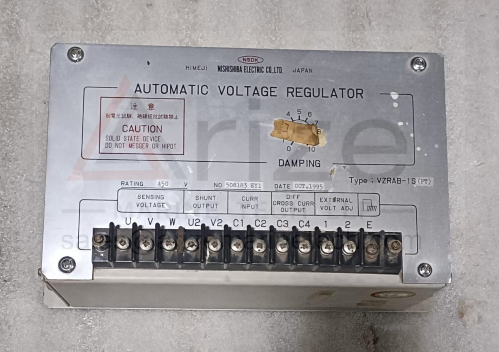 YANMAR N260 AUTOMATIC VOLTAGE REGULATOR (AVR) VZRAB-1S (PT) NEW